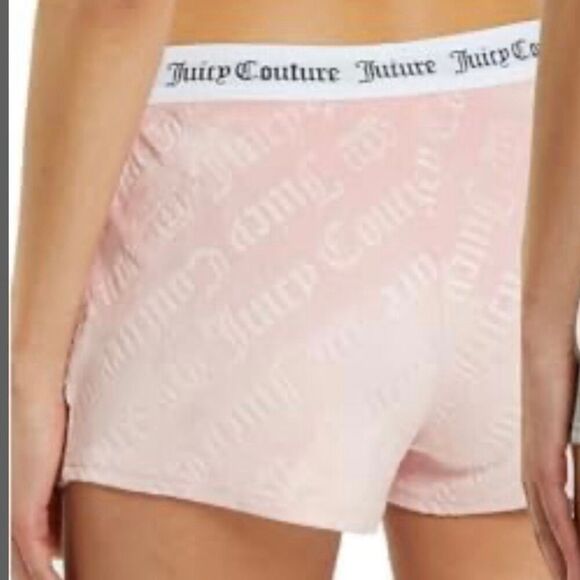 Juicy Couture Women's Pink Velour Sleep Shorts XL Graphic Print - Picture 2 of 8